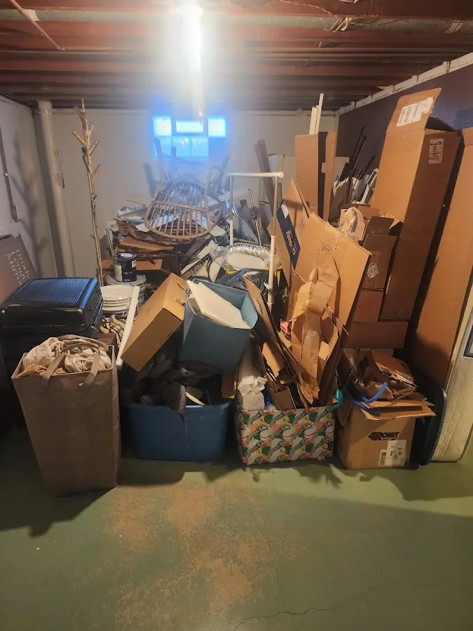 Roll-off dumpster container at job site for Roll Off Dumpster Rental in Kettering